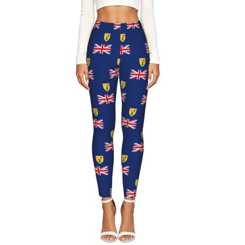 Leggings de compresión premium con estampado de Islas Turcas y Caicos y textura suave 2