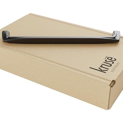 Kruse Hardware 31064 - (10-Pack) Eden Door and Drawer Pull - 7.6in Center-to-Center, Matte Black Cover