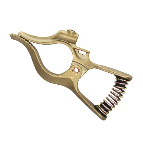 FALVFUN T-Style Car Welding Ground Clamp, 500 Amp Brass Smooth Surface Vehicle Ground Earth Clip with Jaw Opening, Automotive Welding Soldering Grounding Clamp, Universal for SUV RV Truck