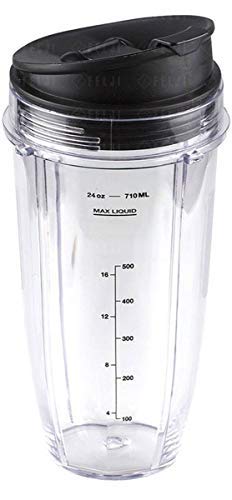 LYTIO 24 Oz Compatible Nutri Ninja Replacement Blending Cups with Compatible Sip N Seal Lids - 483KKU486 (2 Pack)