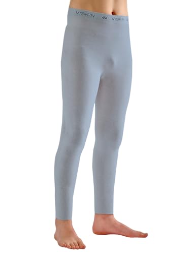 Viskin Kids Seamless Leggings with Cooling Viscose Fiber - Gentle Under Layer Pants for Boys and Girls - Moisture Managing - Skin-Friendly Comfort - 11-14 Years (Blue)4