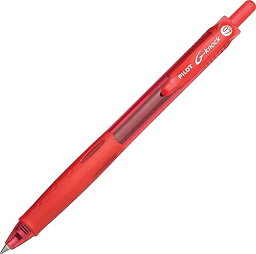Bolígrafos Pilot G-Knock Gel Rojo Punta Fina 12 u miniatura 2