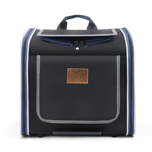 Eiuuioj 旅行用のペットバッグ、ポータブルバックパック、自転車や車に持ち運べます (ブラック)