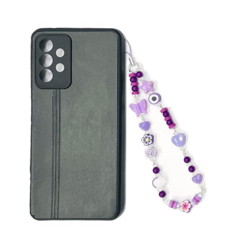 Heddz Lilac Anti- Lost Colorful Beaded Phone String| Bohemian Style Evil Eye Mobile Phone Chain | Lanyard For Phone | Heart, Butterfly And Flower Charm Handmade Accessories For Women & Girls