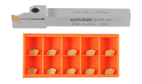 Support de rainurage indexable Accusize 1,27 cm avec 11 inserts carbure GTN-2