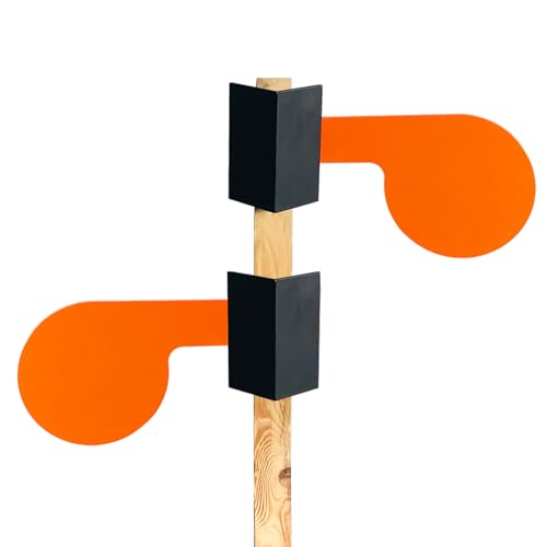 Image of Highwild 6 inch x 3 /8 inch AR500 Dueling Tree Paddle Set Reactive Steel Dueling Tree Targets DIY Shooting Target Kit for Shooting Range Outdoor - for Use with 2X4 Board - 2 Pack