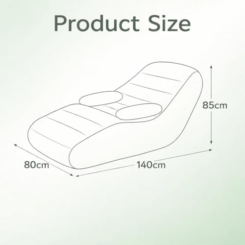 Image of Inflatable Recliner Deck Chair Sofa with 2-in-1 Electric Air Pump, Foldable Lounge Chair with Armrests, Flocked Air Sofa for Bedroom, Living Room, Gaming, Reading and Relaxation | Brown