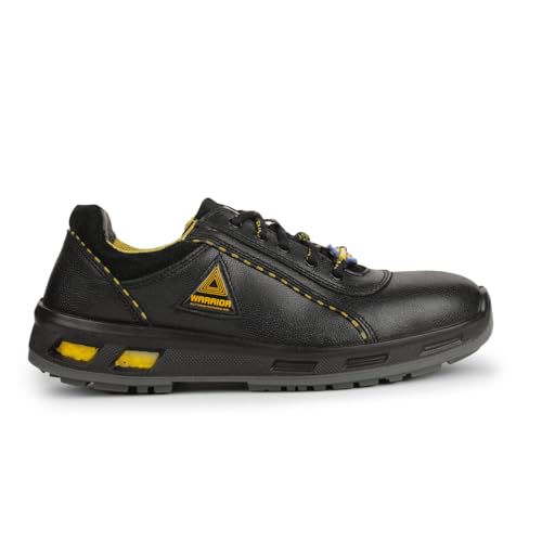 Image of Liberty Warrior Earth Popcorn Safety Shoes for Men, Genuine Leather, Double Density PU Sole, Steel Toe, Grey /Black, Sizes-6UK-10UK