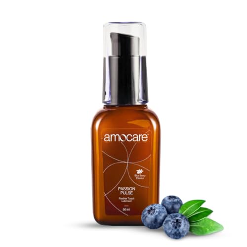 Image of Amocare Long Lasting Lubricant Gel for Men & Women | Dermatologically Tested and pH balanced | Water-based, non-sticky, and no Nasties formula | Toy & Condom Compatible | 50 ml (Blueberry)