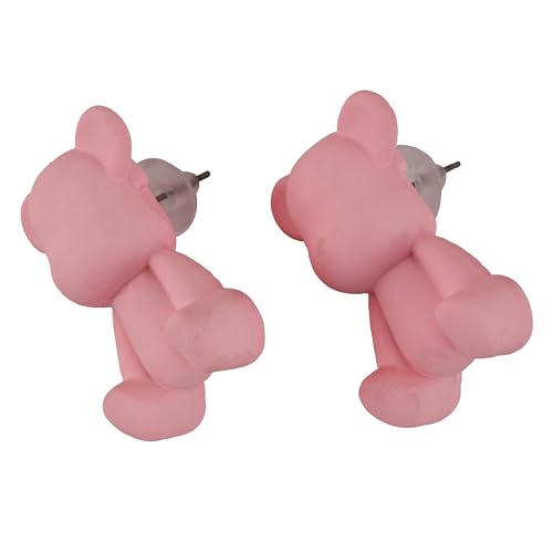 Image of Lucky Jewellery Designer Trendy Teddy And Rabbit Design Earring Stylish Teddy Bear Stud Earing | Cute Cartoon Earrings For Girls & Women (CHEP-TEDDY-PARENT)