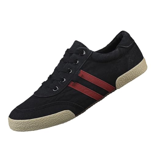 YTINGNICE Men's Canvas Shoes All-Match Casual Breathable Fashion Sneakers Retro Men Canvas Shoes Simple Soft Vintage Lace-up Casual Shoes