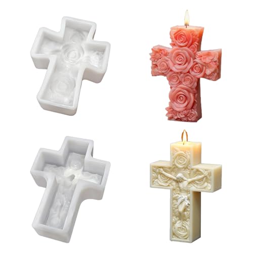 LKTEE Cross Resin Mold Set of 2 Silicone Molds for Resin Crafts