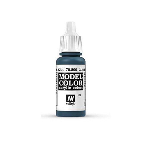 800 Model Colour Metallic Gunmetal Blue 17ml Paint Dropper Bottle