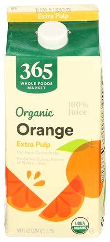 Image of 365 Everyday Value, Organic 100% Orange Juice Not From Concentrate, Extra Pulp, 59 fl oz