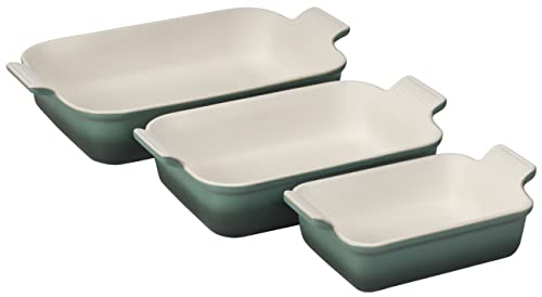 Le Creuset Stoneware Heritage Set 3 Rectangular Dishes,...