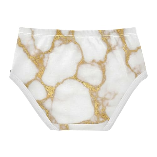 Florals Toddler Underwear Floral 2t Cotton Panties for Girl White Marble Gold Vein Briefs Girls Undies2