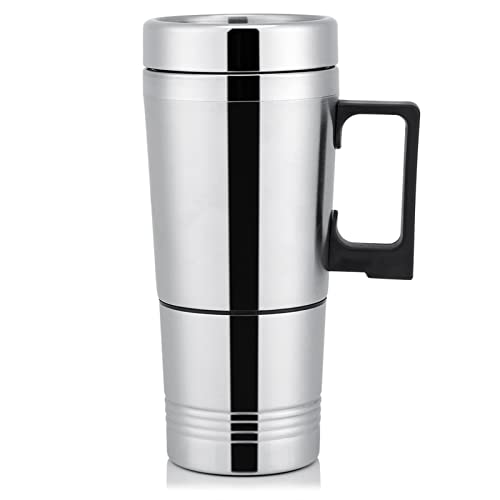 Taza eléctrica para auto 12V 300ml acero inox miniatura 1