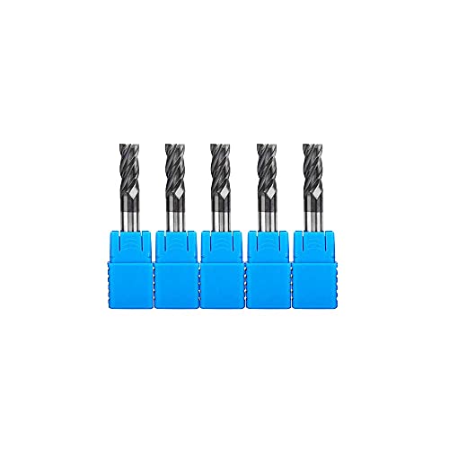 5 Pcs 5Mm Cnc Carbide End Mill Set, 4 Fultes Milling Cutter,Tungsten End Milling Bits Tool #TOP4
