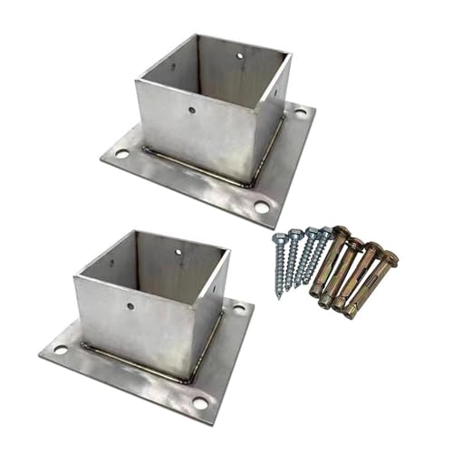 Soporte para poste sin tornillos vistos Anclajes internos de madera para evitar balanceo 95x95mm