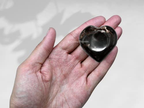 Image of Crystal Heaven Garnet Heart Palm Pebbles Stones For Anxiety Stress Relief Massage-Aaa Grade Original Healing Gemstone Agate Heart Palm Stone For Yoga Meditation Spiritual