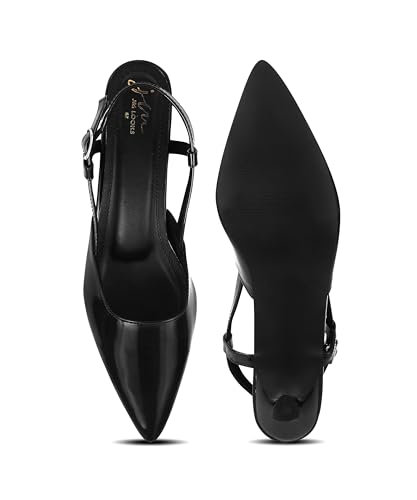Image of JM LOOKS Elegant Pointed Toe Slingback Kitten Heels Fashionable Sandals for Modern Women