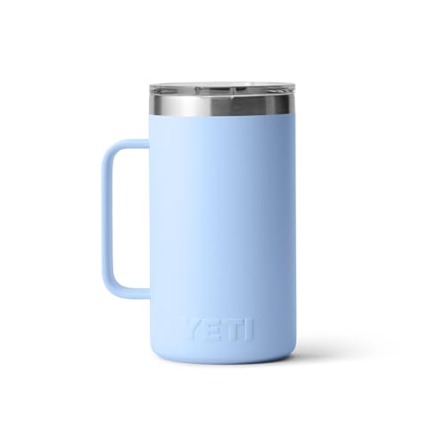 Image of YETI Rambler 24 oz Mug, Vacuum Insulated, Stainless Steel with MagSlider Lid, Big Sky Blue