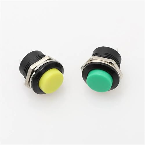 Interruptor de botón momentáneo R13-507 redondo de 16mm para paneles de control 4