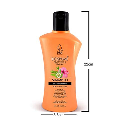 IHA-Biospume-Herbal-Anti-Dandruff-Hair-Fall-Control-Shampoo-for-Men-Women-500-ML-For-Dry-Frizzy-Hair-with-Hibiscus-Henna-Bhringraj-Shikakai-Damage-Intense-Repair-Itchy-Scalp-Shampoo
