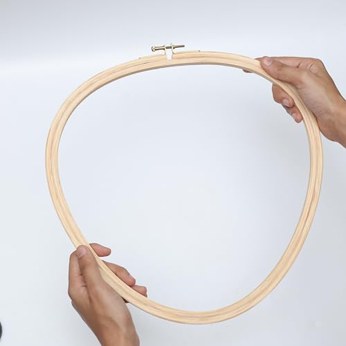 Image of Embroiderymaterial Embroidery Hoop Ring Frame for Cross Stitch Craft Sewing and Embroidery Purpose Triangle Shape( 11.87x12 Inch, 1 Pieces)