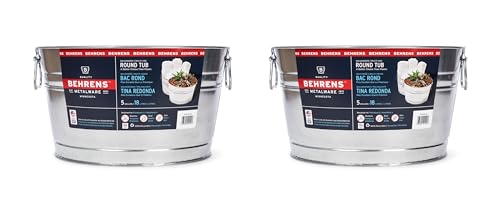 Behrens 5 Gallon Round Steel Tub (2 Tubs)