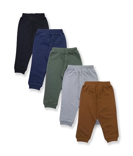 Image of YUV Baby Boys and Girls Cotton Pyjama Pants, Multicolor, 0-24 Months - Pack of 5