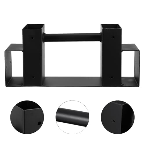 Support de rangement pour bûches en fer noir, étagère bois de cheminée robuste - 8