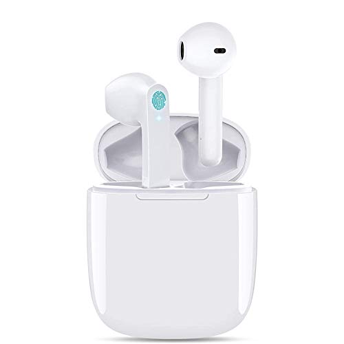 Auriculares Bluetooth 5.0 Auricular Inalámbrico Control Táctil con Graves Profundos In-Ear Auriculares Bluetooth con Caja de Carga Rápida IPX7 Impermeables,para iPhone/Android/Samsung