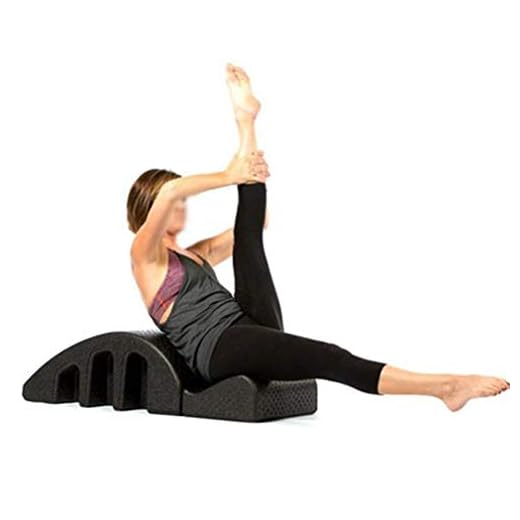 Pilates Yoga Wedge Massage Table Spine Corrector Back Pain Relief Arc Alignment Spine Back Curve Healthy Yoga Equipment,Black
