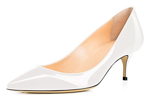 SAMMITOP Women's Kitten Heel Pumps,Pointed Toe Slip On Shoes,Ladies Office Daily Dress Pumps 6.5CM2