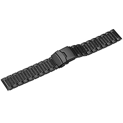 Bracelet mesh 22mm acier inoxydable noir pour Galaxy Watch 46mm et Gear S3 - 4
