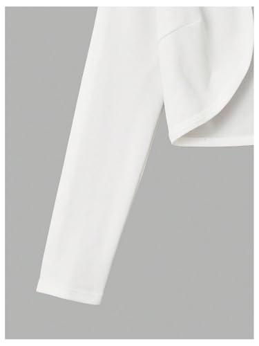 SHENHE Girl's Long Sleeve Bolero Shrug for Dresses Open Front Solid Cropped Cardigan Jacket3