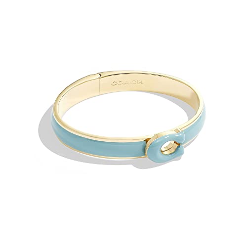 Coach Signature Tabby Bangle Bracelet Faded Blue/Gold One Size #TOP1