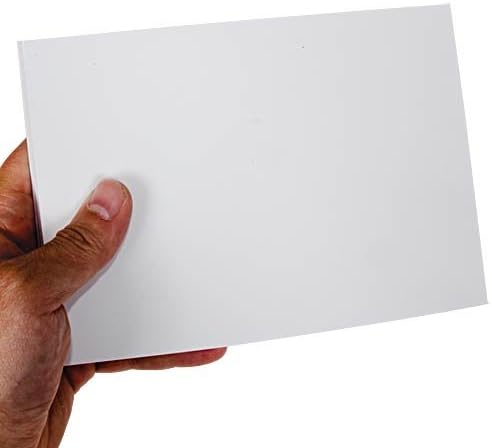 Vinyl Card for Steel Sign Holder, Blank Card, White 7 x 5 Inches (25 Cards)