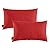 YOOZEKU Indoor Outdoor Lumbar Pillows,Waterproof Outdoor Pillows Set of 2 for Patio Furniture,12×20 Inch,Red