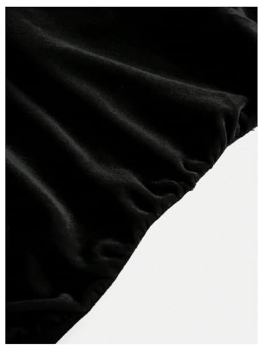 Milumia Girl's Velvet Halter Long Dress Elegant Sleeveless Bodycon Fishtail Dresses4