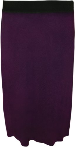 WearAll Womens Plus Size Plain Bodycon Pencil Ladies Stretch Office Midi Skirt 8-223