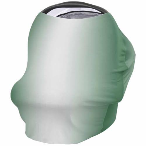 Nursing Cover for Breastfeeding Scarf, Dark Green White Gradient Baby Car Covers Super Soft Multi Use for Canopy Shopping Cart Cover Blanket Stroller Cover