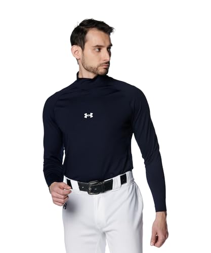 [アンダーアーマー] UA Heatgear Comfort Fitted Long Sleeve Mock Shirt Midnight Navy / / SM