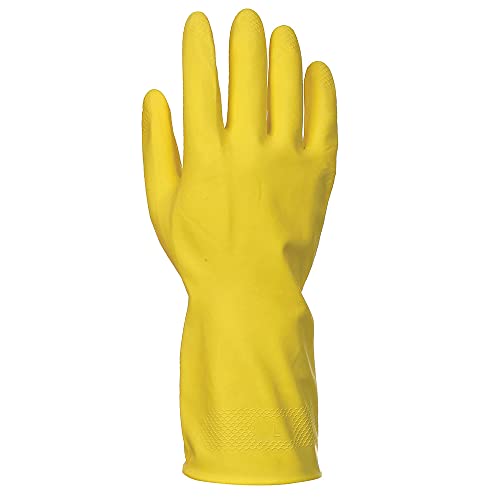 Portwest Household Latex Glove (240 works), Size: L, Colour: Yellow, A800YERL - Image 2