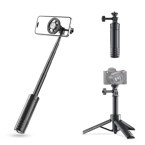 Soporte de agarre para smartphone magnético y palo selfie extensible de 25 pulgadas