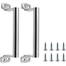 Barn Door Handles, Heavy Duty Gate Handles,Stainless Steel Garage Door Lift Handle Small Grab Handles,Metal Handle with Screws for Sliding Barn Door 2PCS