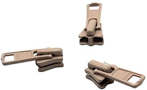 Zipperstop #5Vislon Beige #573 Zipper Repair Kit with YKK Vislon Molded Sliders & Top Stops - Made in The United States