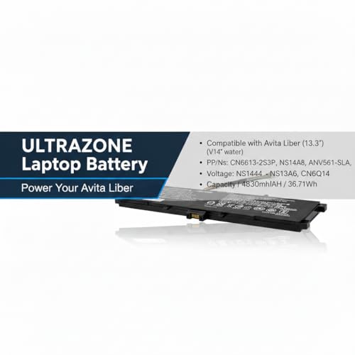 Image of CN6613-2S3P ULTRAZONE Laptop Battery for Avita Liber (13.3 Inches) V14 NS14A8 ANV561-SLA NS14A4 NS14A6 NS14A6 NS13A2 CN6Q14 7.6V 4830mAh /36.71