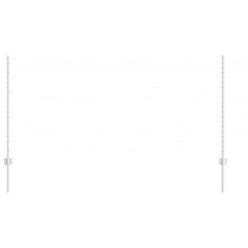 Vidaxl Silver Fence Post 5 Pcs 120 Cm Steel, Garden And Terrace Posts, Modern Steel Fencing Solution For Outdoor Spaces, Durable Fence For Home Improvement Projects
